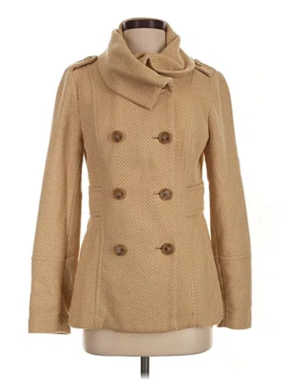 Pre-owned Ann Taylor Loft Coat In Tan