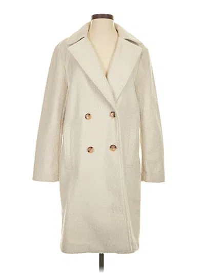 Pre-owned Ann Taylor Loft Coat In White