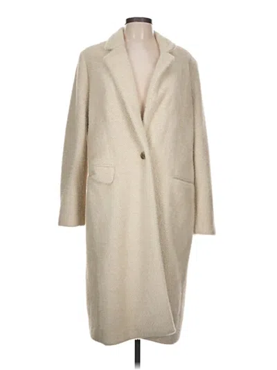 Pre-owned Ann Taylor Loft Coat In White