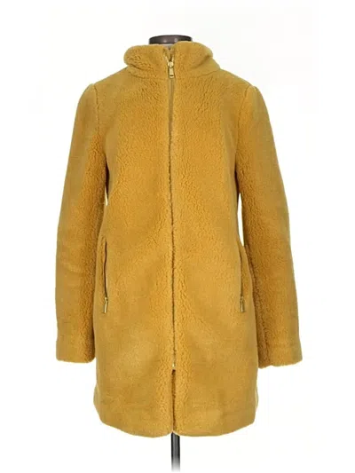 Pre-owned Ann Taylor Loft Coat In Yellow