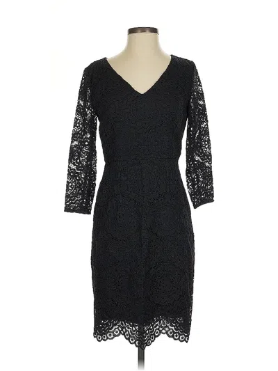 Pre-owned Ann Taylor Loft Cocktail Dress In Black