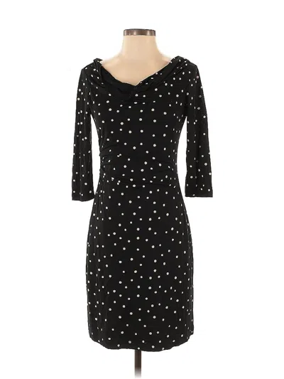 Pre-owned Ann Taylor Loft Cocktail Dress In Black