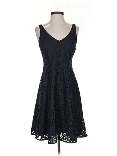 Pre-owned Ann Taylor Loft Cocktail Dress In Black