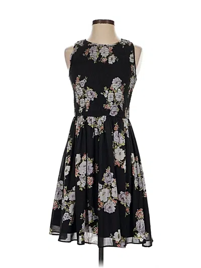 Pre-owned Ann Taylor Loft Cocktail Dress In Black