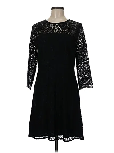 Pre-owned Ann Taylor Loft Cocktail Dress In Black