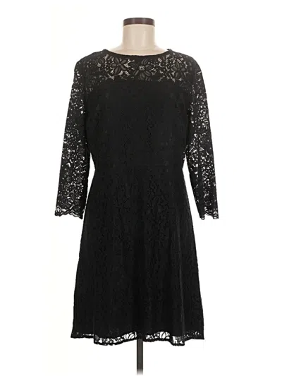 Pre-owned Ann Taylor Loft Cocktail Dress In Black
