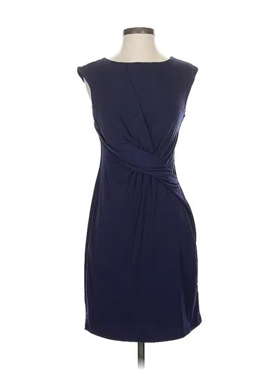 Pre-owned Ann Taylor Loft Cocktail Dress In Blue