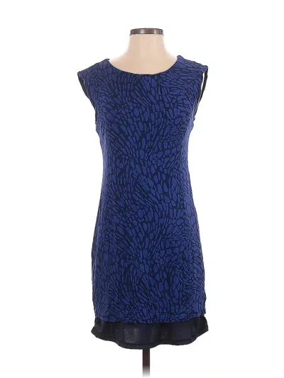 Pre-owned Ann Taylor Loft Cocktail Dress In Blue