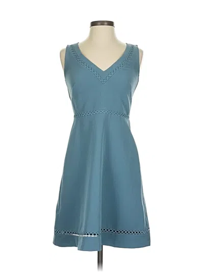 Pre-owned Ann Taylor Loft Cocktail Dress In Blue