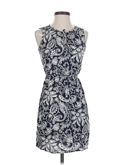 Pre-owned Ann Taylor Loft Cocktail Dress In Blue