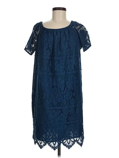 Pre-owned Ann Taylor Loft Cocktail Dress In Blue