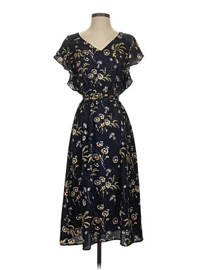 Pre-owned Ann Taylor Loft Cocktail Dress In Blue