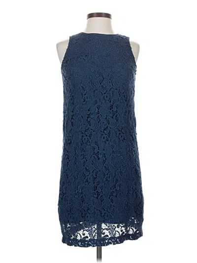 Pre-owned Ann Taylor Loft Cocktail Dress In Blue