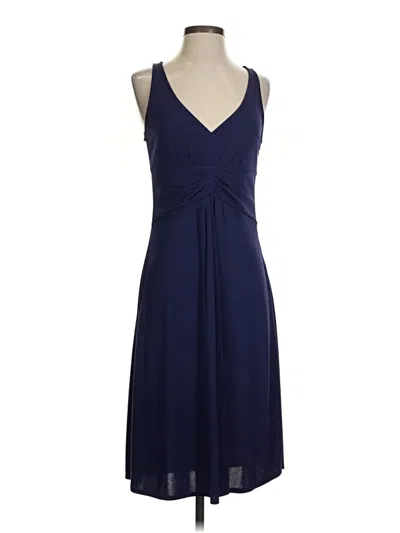 Pre-owned Ann Taylor Loft Cocktail Dress In Blue