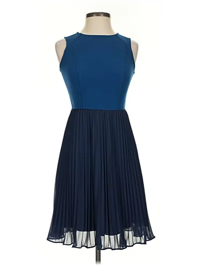 Pre-owned Ann Taylor Loft Cocktail Dress In Blue