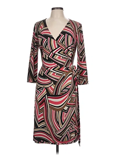 Pre-owned Ann Taylor Loft Cocktail Dress In Brown