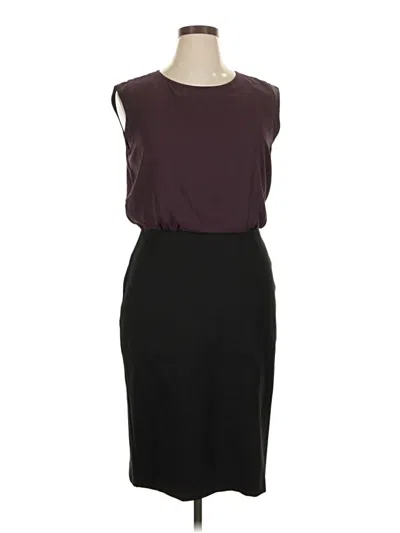 Pre-owned Ann Taylor Loft Cocktail Dress In Burgundy