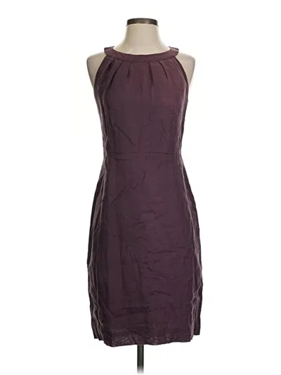 Pre-owned Ann Taylor Loft Cocktail Dress In Burgundy