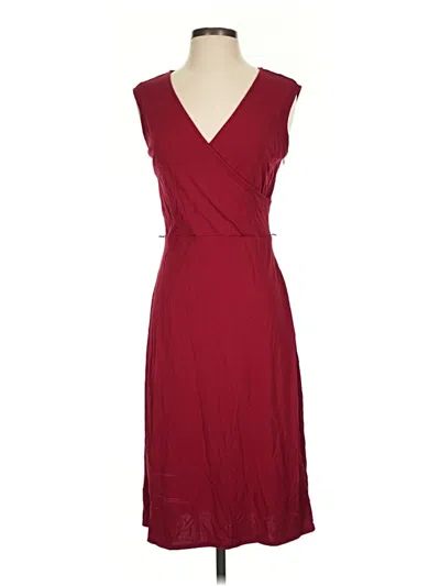 Pre-owned Ann Taylor Loft Cocktail Dress In Burgundy