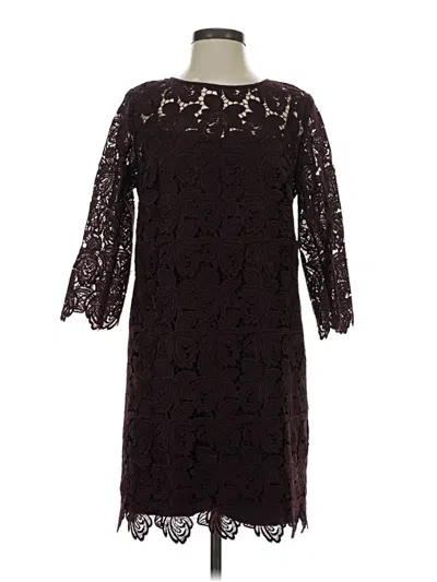 Ann Taylor Loft Cocktail Dress In Burgundy