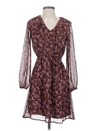 Ann Taylor Loft Cocktail Dress In Burgundy