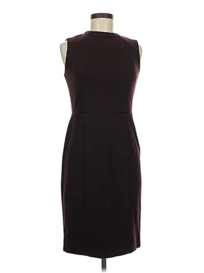 Pre-owned Ann Taylor Loft Cocktail Dress In Burgundy