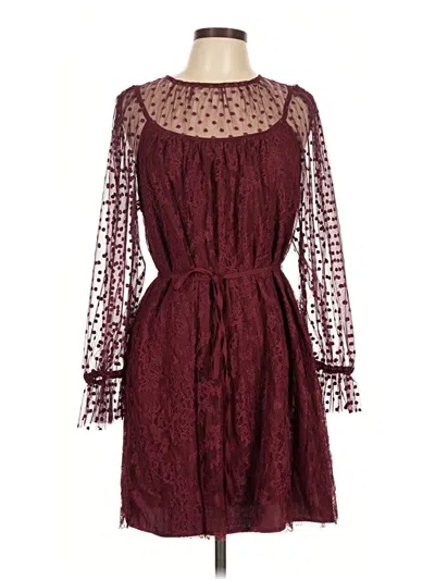 Ann Taylor Loft Cocktail Dress In Burgundy