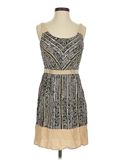 Pre-owned Ann Taylor Loft Cocktail Dress In Gold