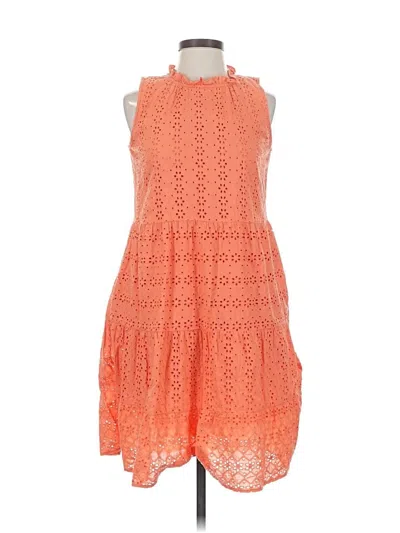 Pre-owned Ann Taylor Loft Cocktail Dress In Orange
