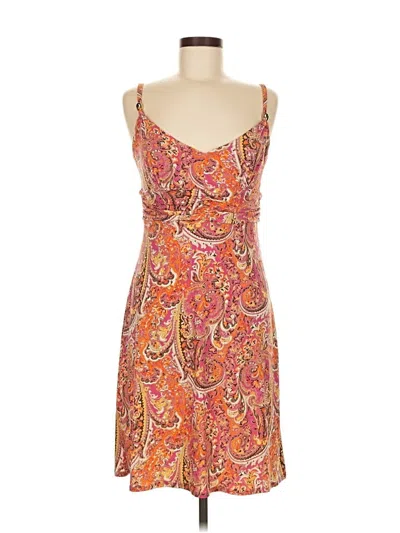 Pre-owned Ann Taylor Loft Cocktail Dress In Orange