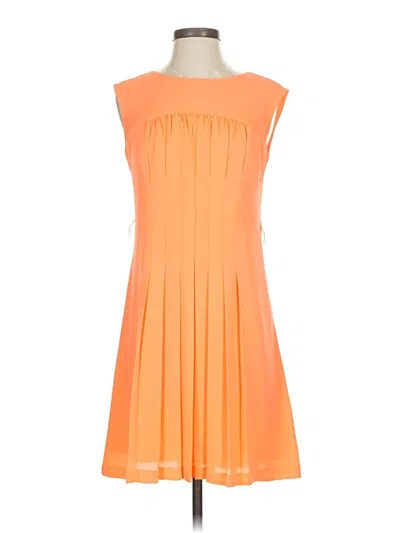 Pre-owned Ann Taylor Loft Cocktail Dress In Orange