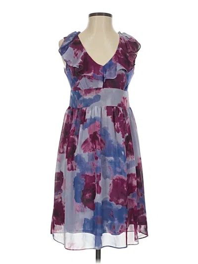Pre-owned Ann Taylor Loft Cocktail Dress In Purple