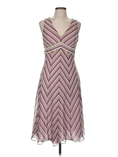 Pre-owned Ann Taylor Loft Cocktail Dress In Purple