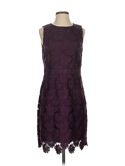 Pre-owned Ann Taylor Loft Cocktail Dress In Purple