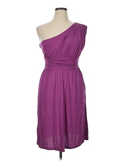 Pre-owned Ann Taylor Loft Cocktail Dress In Purple