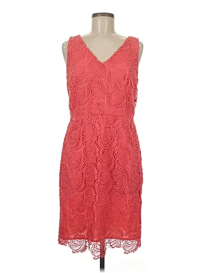 Pre-owned Ann Taylor Loft Cocktail Dress In Red