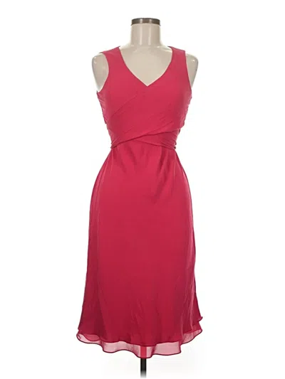 Pre-owned Ann Taylor Loft Cocktail Dress In Red
