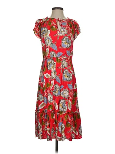 Pre-owned Ann Taylor Loft Cocktail Dress In Red