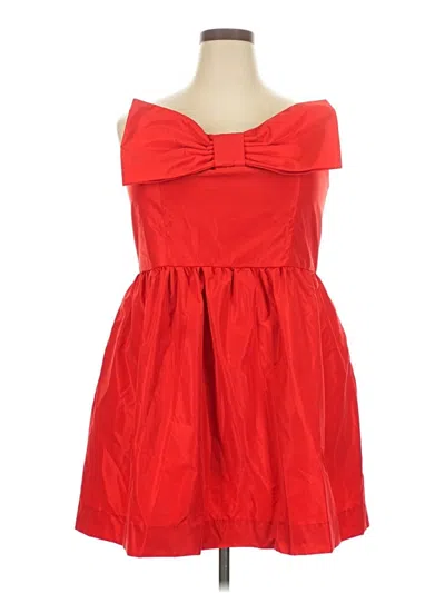 Pre-owned Ann Taylor Loft Cocktail Dress In Red