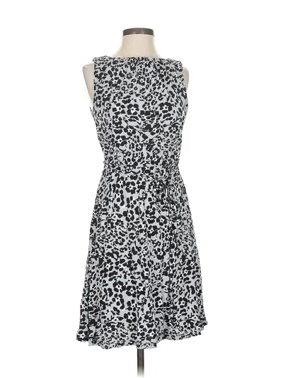 Pre-owned Ann Taylor Loft Cocktail Dress In Silver