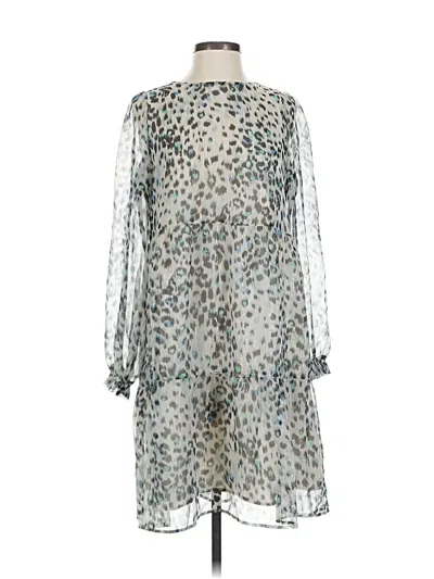 Pre-owned Ann Taylor Loft Cocktail Dress In Silver