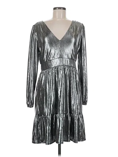 Ann Taylor Loft Cocktail Dress In Silver