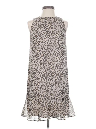 Pre-owned Ann Taylor Loft Cocktail Dress In Silver