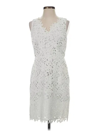 Pre-owned Ann Taylor Loft Cocktail Dress In Silver