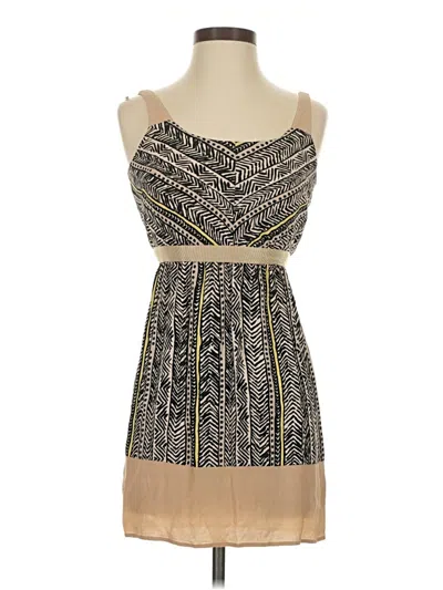 Pre-owned Ann Taylor Loft Cocktail Dress In Tan