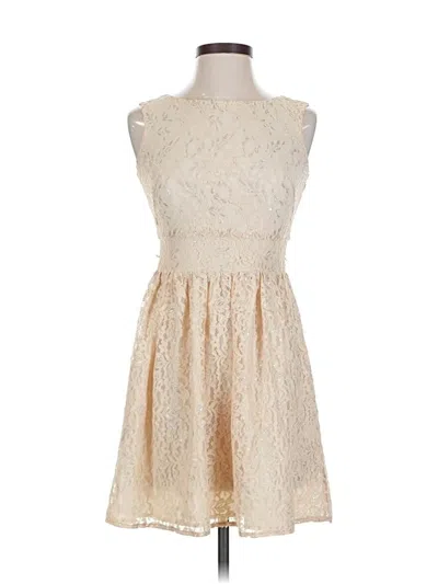 Pre-owned Ann Taylor Loft Cocktail Dress In White