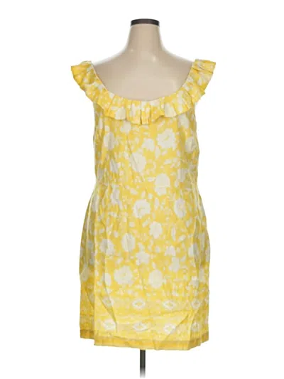 Pre-owned Ann Taylor Loft Cocktail Dress In Yellow