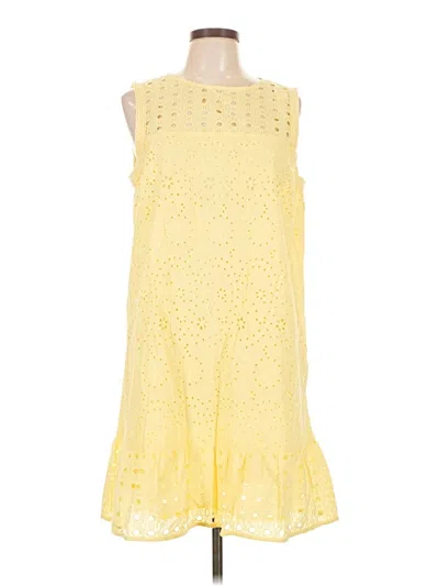 Pre-owned Ann Taylor Loft Cocktail Dress In Yellow