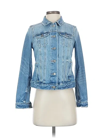 Pre-owned Ann Taylor Loft Denim Jacket In Blue