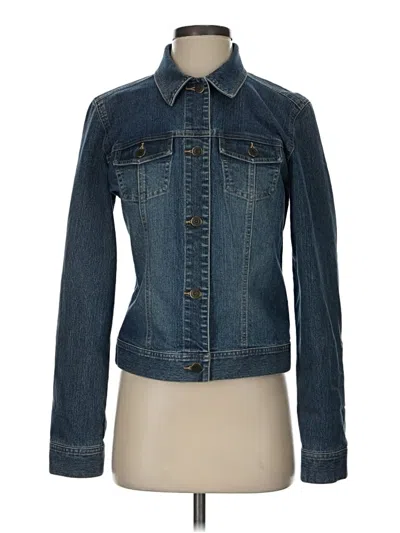 Pre-owned Ann Taylor Loft Denim Jacket In Blue